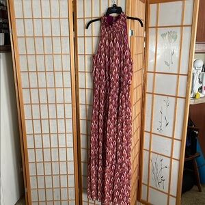 NWT Taylor Magenta and White Maxi Dress